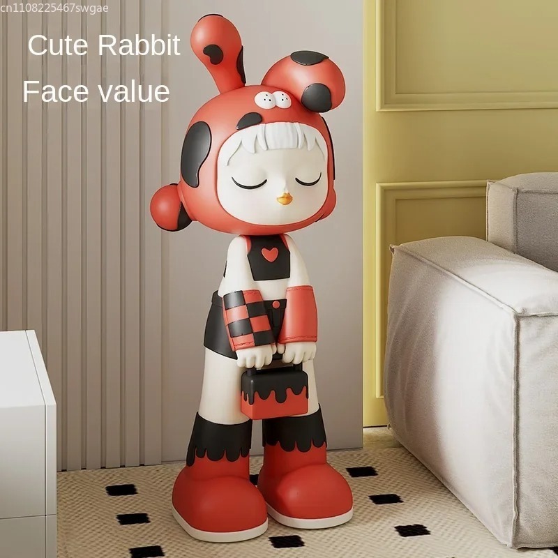 Crafting Resin - Kunstvolle Cartoon-Mädchen-Statue, Innenraum-Modefigur, Kunstharz-Handwerk, Laden- und
