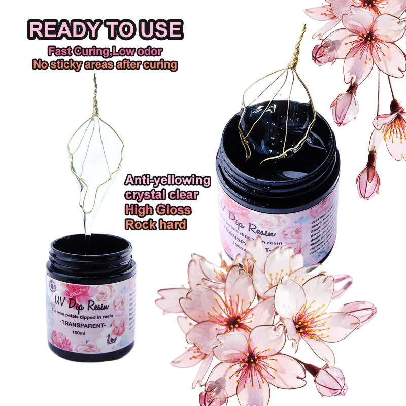 Flower Preservation Resin - UV-Dip-Harz kleber UV-Blumen herstellungs flüssigkeit für