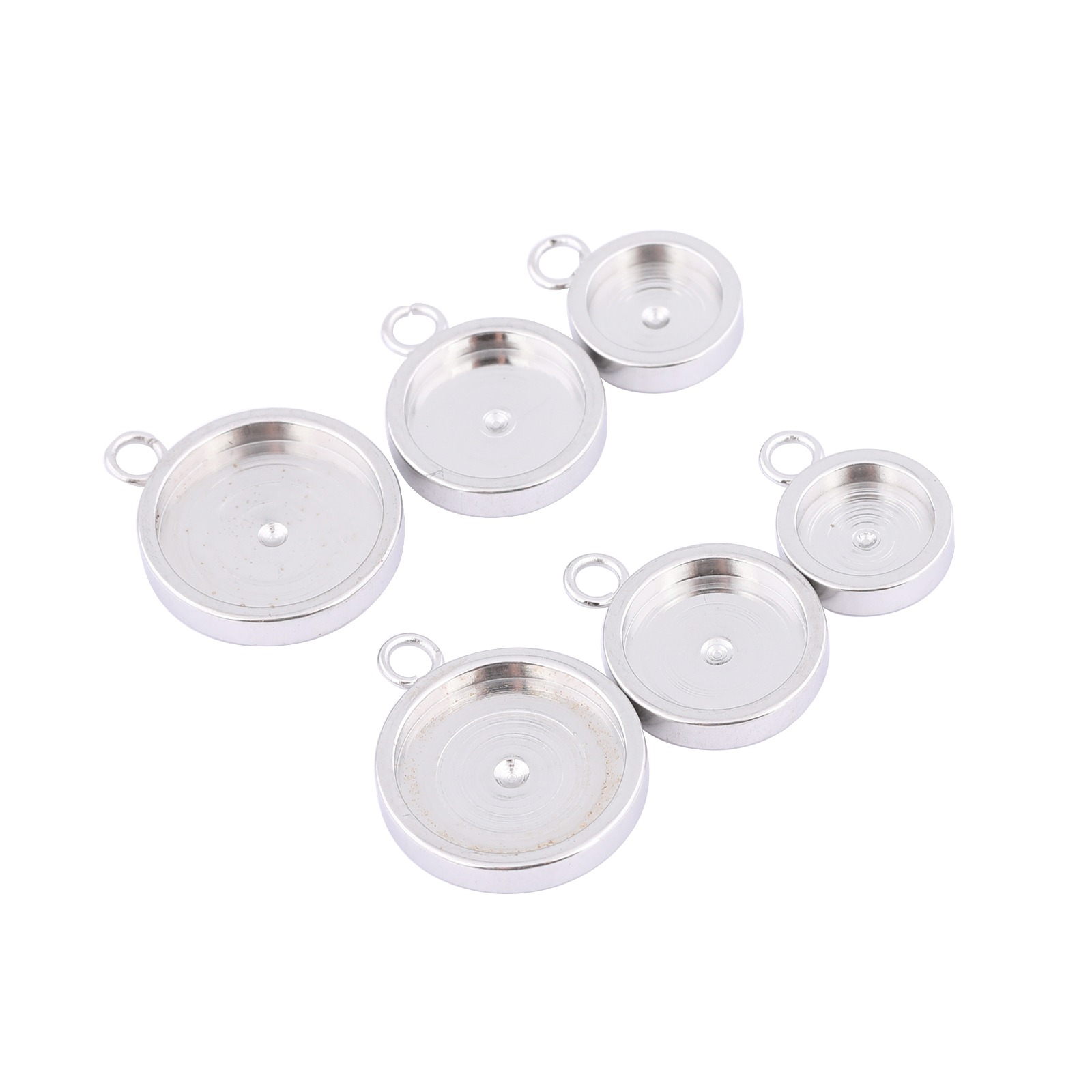 Bezels Set Pendant - 20 stücke Edelstahl 6mm 8mm 10mm