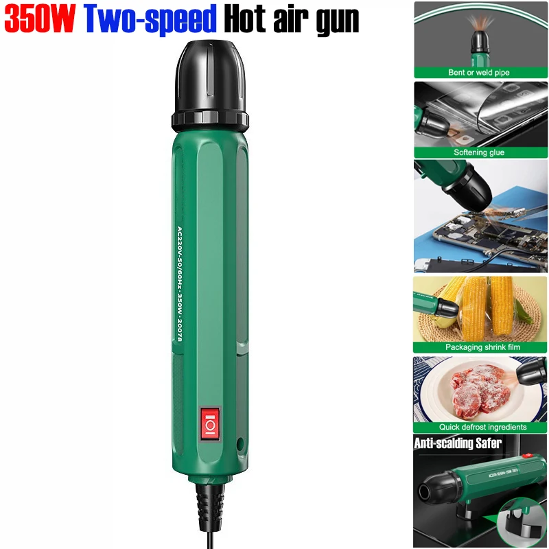 Heat Gun Small - 350W 2-Gang-Heißluftpistole Mini-Gebläse für DIY-Bastelarbeiten Tragbares