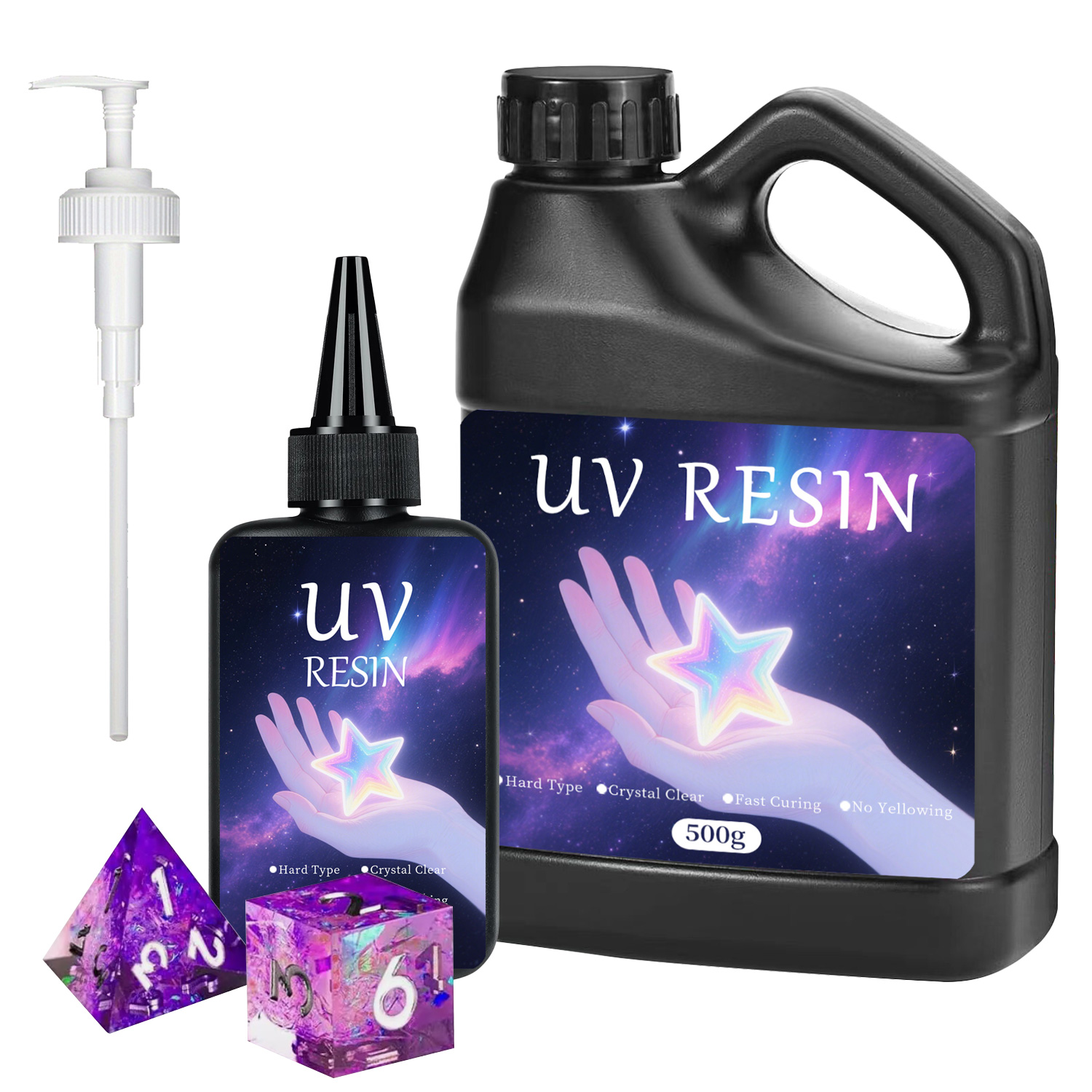 Epoxy Uv Resin Kit - UV-Harz-Set mit Gusswerkzeugen – superklares, hartes,