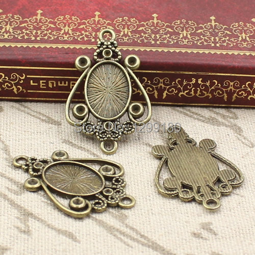 50 teile/los Legierung Bronze  – Bezels Set Pendant Bewertung und Preis