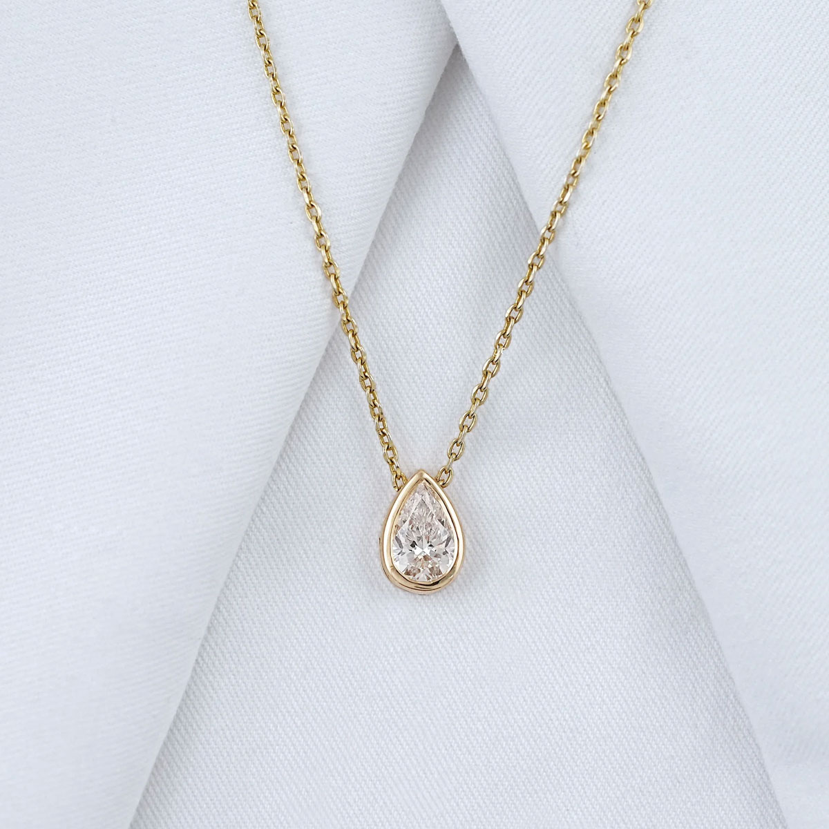 1-4 Karat Birnenschliff Moissa – Bezels Set Pendant Bewertung und Preis