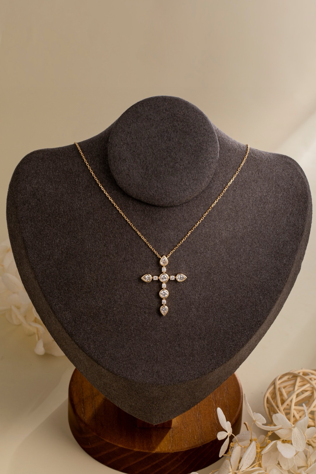14K Gelbgold Laborgezüchteter  – Bezels Set Pendant Bewertung und Preis